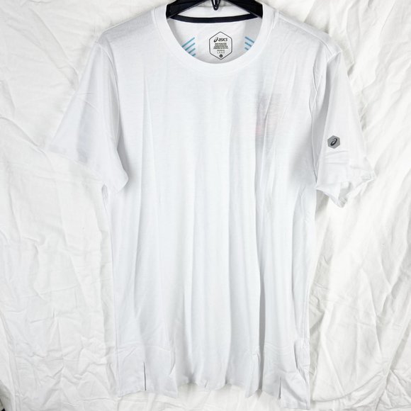 Asics Mens White Gel-Cool Short Sleeve T-Shirt Size L - Picture 1 of 6